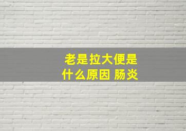 老是拉大便是什么原因 肠炎